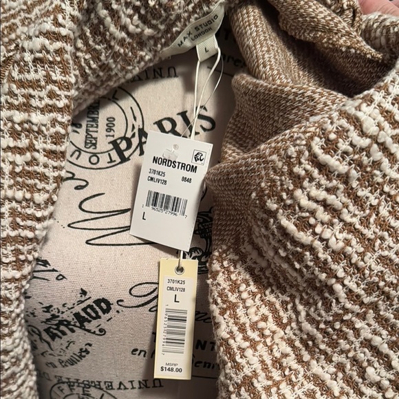 Max studio Tan Textured/tweed Open Front cardigan - Picture 5 of 9